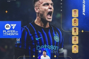 3场3球1助攻！官方：国米前锋劳塔罗当选意甲联赛12月MVP