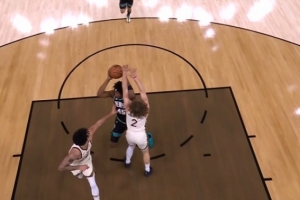 GG·杰克逊反击撞倒波杰姆斯基&裁判吹防守犯规 勇士挑战成功